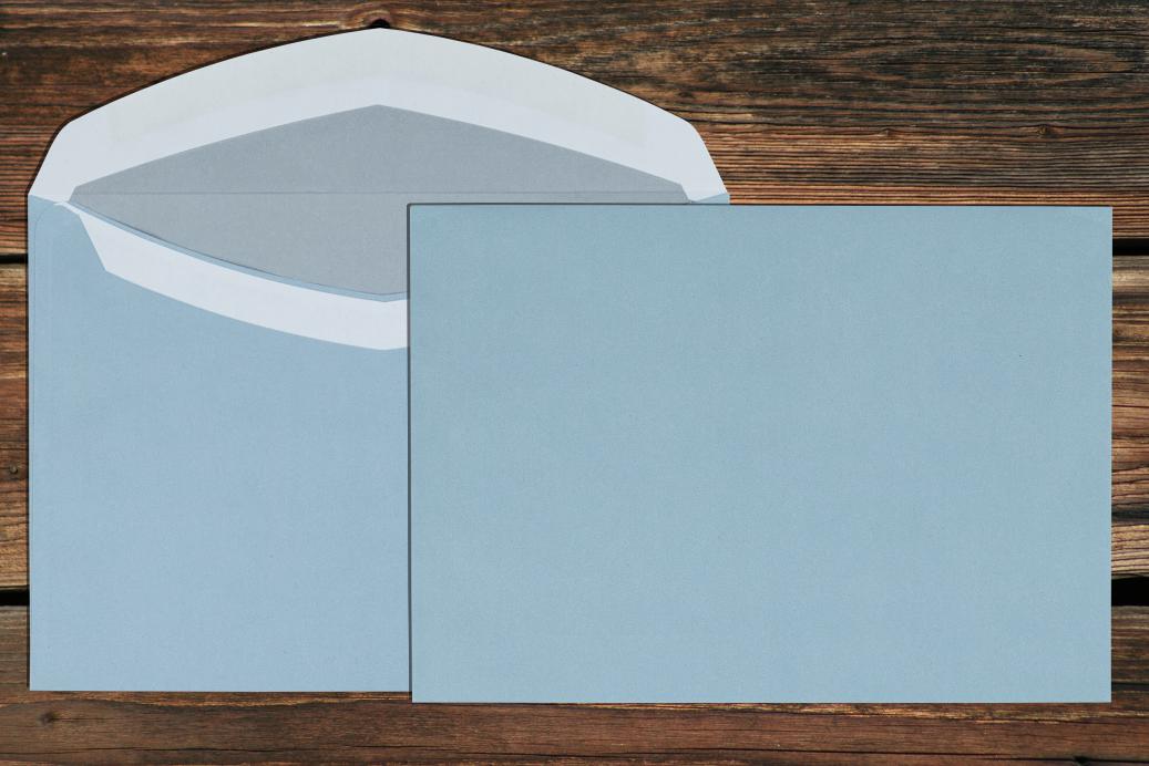 Kuvertierhüllen B6 125x176 mm Nassklebend Blau 75 g/qm